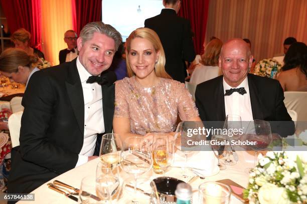 Andreas Pfaff and his wife Judith Rakers, Joachim Hunold during the Gala Spa Awards at Brenners Park-Hotel & Spa on March 25, 2017 in Baden-Baden,...