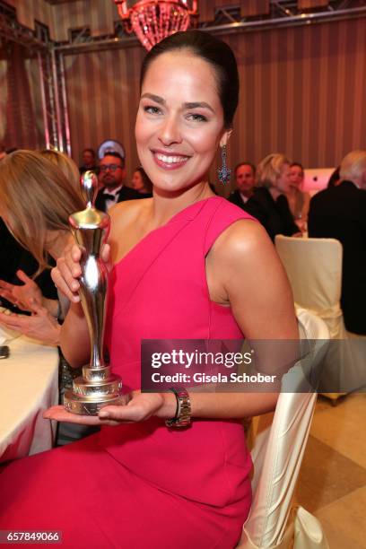 Winner Ana Ivanovic with award during the Gala Spa Awards at Brenners Park-Hotel & Spa on March 25, 2017 in Baden-Baden, Germany.