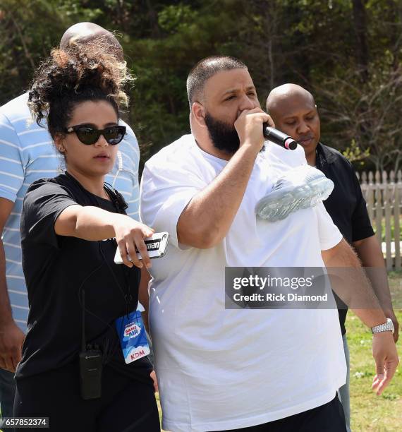 Champs Sports x DJ Khaled Game On Air Event In Atlanta at Maynard H. Jackson High School on March 25, 2017 in Atlanta, Georgia.