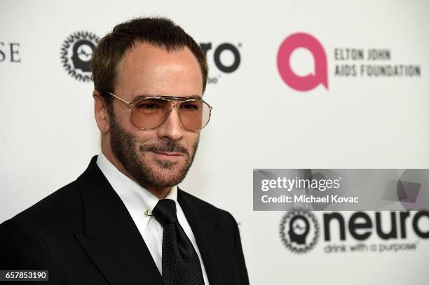 Fashion designer Tom Ford celebrates Elton John's 70th Birthday and 50-Year Songwriting Partnership with Bernie Taupin benefiting the Elton John AIDS...