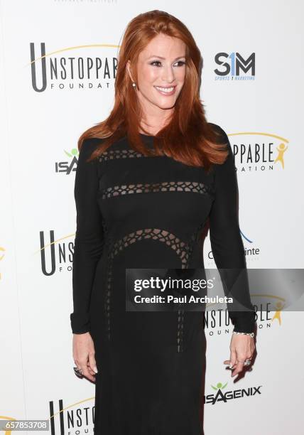 Fashion Model / Actress Angie Everhart attends the 8th Annual Unstoppable Foundation Gala at The Beverly Hilton Hotel on March 25, 2017 in Beverly...