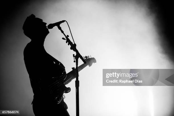 Oliver Sim from The XX performs at Lollapalooza Brazil day 1 at Autodromo de Interlagos on March 25, 2017 in Sao Paulo, Brazil.