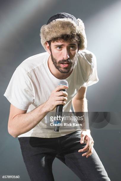 Jack Met of AJR performs onstage during BeautyKind Unites: Concert for Causes at AT&T Stadium on March 25, 2017 in Arlington, Texas.