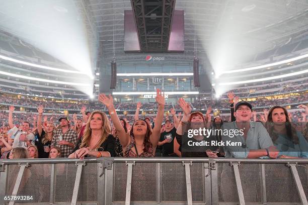 Guests attend BeautyKind Unites: Concert for Causes at AT&T Stadium on March 25, 2017 in Arlington, Texas.