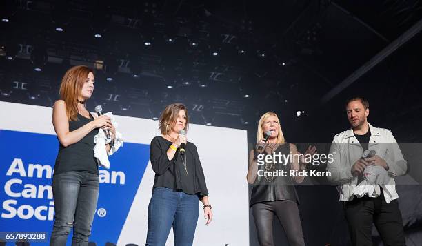 Members from the American Heart Association speak ontage during BeautyKind Unites: Concert for Causes at AT&T Stadium on March 25, 2017 in Arlington,...