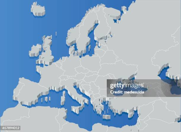 europe - mediterranean sea stock illustrations