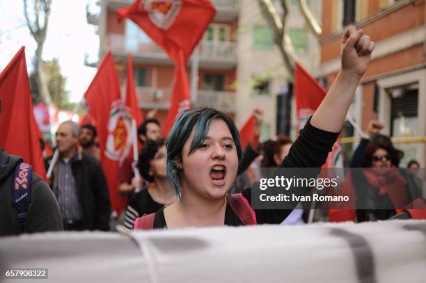 Demonstration march of Euro-Stop groups that saw the participation of about 5000 people, during the visit of European leaders for the celebrations of...