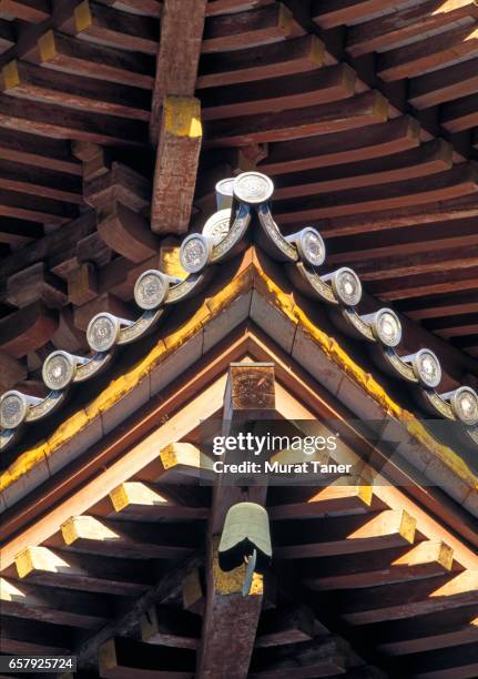 wooden pagoda at daigoji temple complex - daigoji stock pictures, royalty-free photos & images