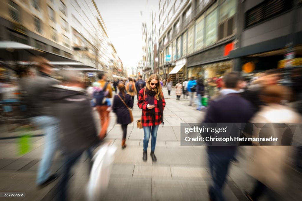 Woman with smartphone