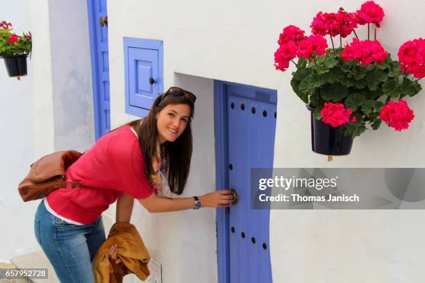 the white town of frigiliana, andalusia, spain - frigiliana stock pictures, royalty-free photos & images