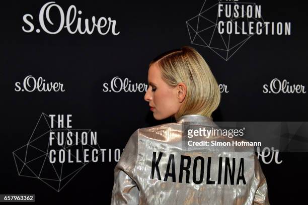 Karolina Kurkova attends the s.Oliver THE FUSION COLLECTION Fashion Show at Festhalle on March 25, 2017 in Frankfurt am Main, Germany.