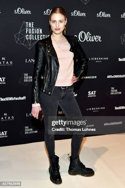 Cosima Auermann attends the s.Oliver THE FUSION COLLECTION Fashion Show at Festhalle on March 25, 2017 in Frankfurt am Main, Germany.