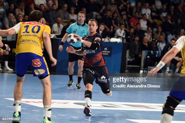 Valentin Porte of Montpellier during the Champions League match between Montpellier and Kielce on March 26, 2017 in Montpellier, France.