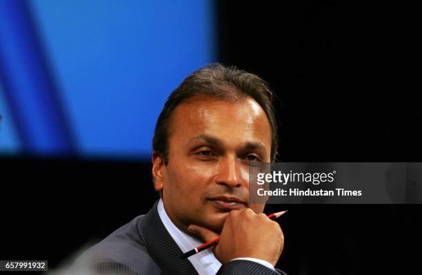 Reliance Natural Resource Limited chaiman Anil Ambani at the Company's Annual General Meeting in Mumbai.
