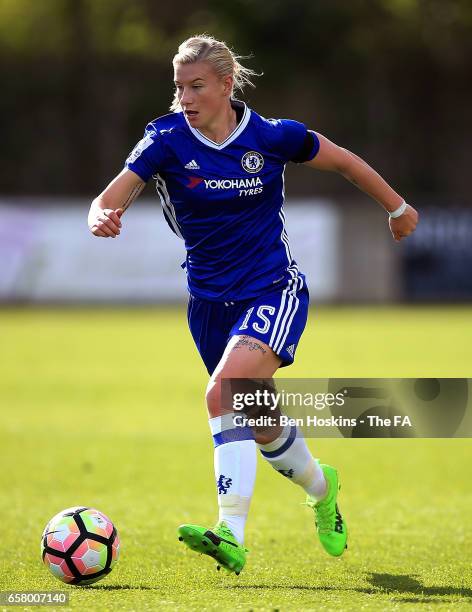 Bethany England of Chelsea in action during the SSE FA Women's Cup Sixth Round match between Chelsea Ladies and Sunderland Ladies on March 26, 2017...