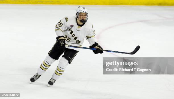 Michael Rebry of the Western Michigan Broncos skates against the Air Force Falcons during game two of the NCAA Division I Men's Ice Hockey East...