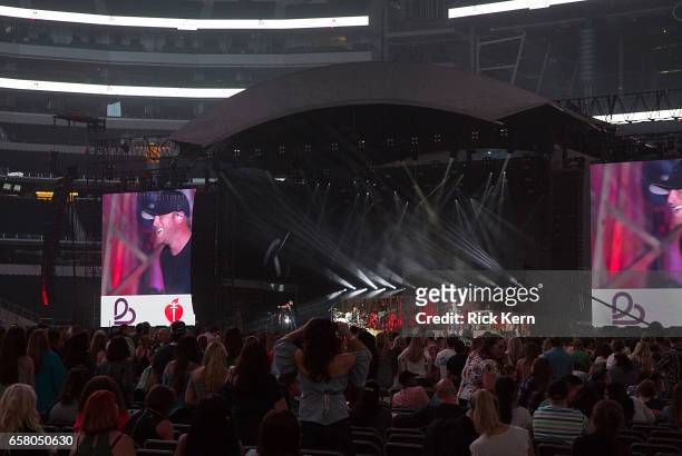 Cole Swindell performs onstage during BeautyKind Unites: Concert for Causes at AT&T Stadium on March 25, 2017 in Arlington, Texas.