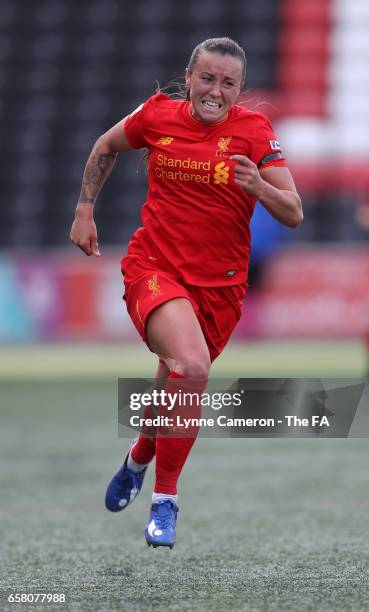 Natasha Harding of Liverpool Ladies during the SSE FA Women's Cup Sixth Round match at Select Security Stadium on March 26, 2017 in Widnes, England.