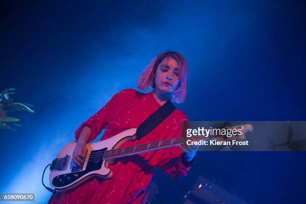 Jenny Lee Lindberg of Warpaint performs at Vicar Street on March 26, 2017 in Dublin, Ireland.