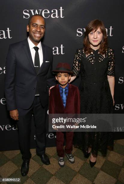 Daniel Breaker, Rory Breaker and Kate Whoriskey attend the Broadway Opening Night Production of "Sweat" at studio 54 Theatre on March 26, 2017 in New...