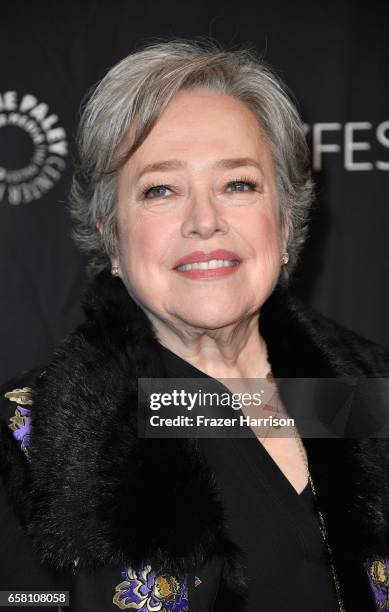 Actress Kathy Bates attends The Paley Center For Media's 34th Annual PaleyFest Los Angeles "American Horror Story "Roanoke" screening and panel at...