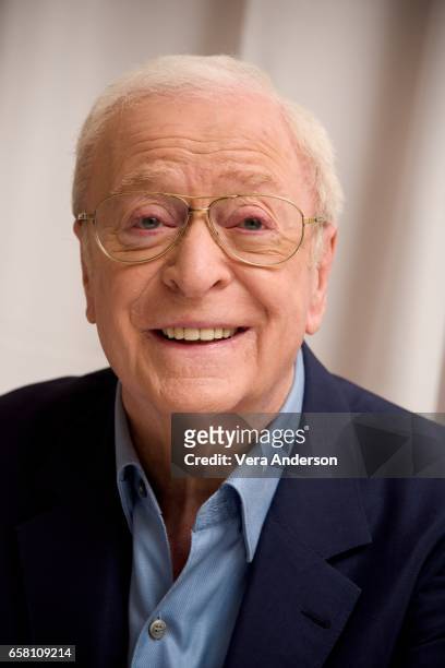 Michael Caine at the "Going in Style" Press Conference at the Whitby Hotel on March 25, 2017 in New York City.