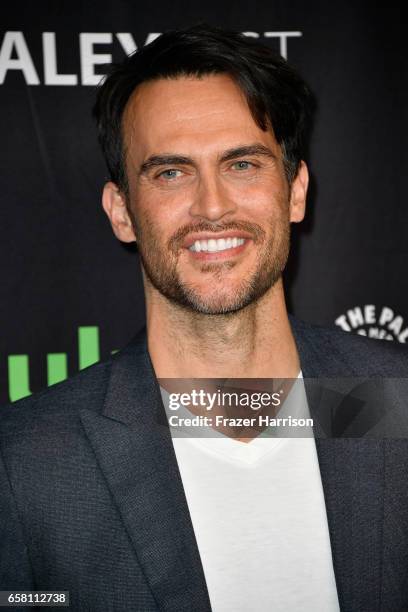 Actor Cheyenne Jackson attends The Paley Center For Media's 34th Annual PaleyFest Los Angeles "American Horror Story "Roanoke" screening and panel at...