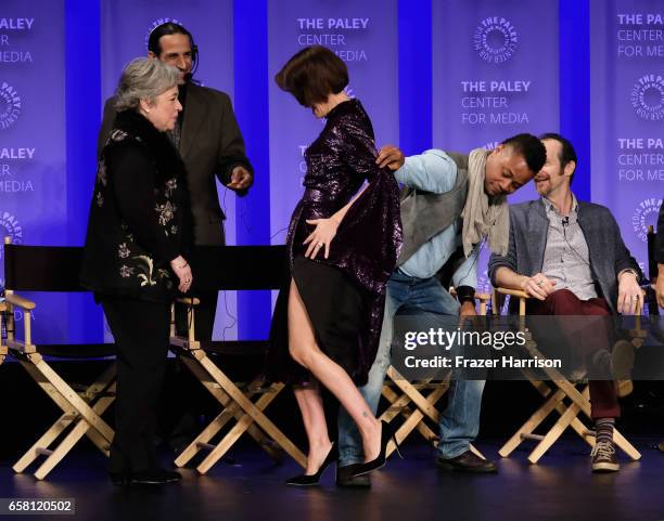 Actors Kathy Bates, Sarah Paulson, Cuba Gooding Jr. Denis O'Hare attend The Paley Center For Media's 34th Annual PaleyFest Los Angeles "American...