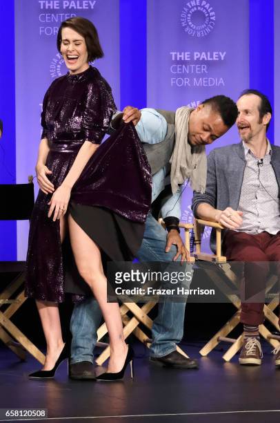 Actors Sarah Paulson, Cuba Gooding Jr. Denis O'Hare attend The Paley Center For Media's 34th Annual PaleyFest Los Angeles "American Horror Story...