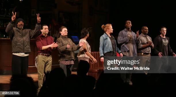 John Earl Jelks, Carlo Alban, Alison Wright, Michelle Wilson, Johanna Day, Khris Davis, Lance Coadie Williams and Will Pullen during curtain call...