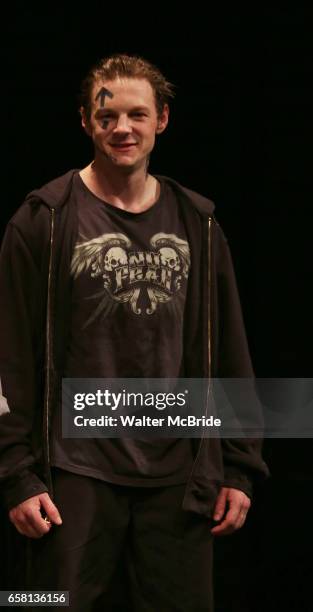 Will Pullen during curtain call bows for the Broadway Opening Night of "Sweat" at Studio 54 on March 26, 2017 in New York City.