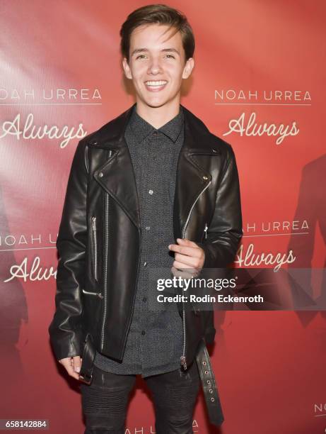Actor/singer Noah Urrea attends his 16th Birthday with EP Release Party at Avalon Hollywood on March 26, 2017 in Los Angeles, California.