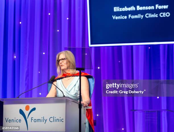 Venice Family Clinic CEO Elizabeth Benson Forer attends the 35th Annual Silver Circle Gala at The Beverly Hilton Hotel on March 26, 2017 in Beverly...