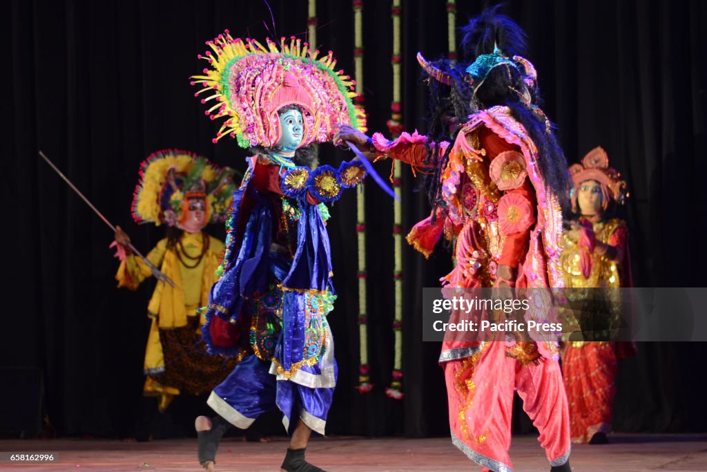 Artistes from Purulia district of West Bengal performs...