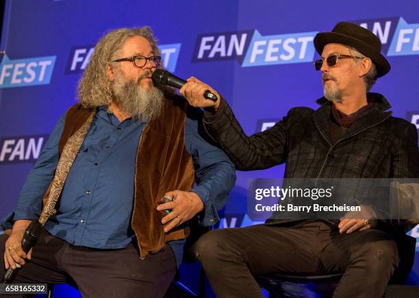 Actors Mark Boone Jr. And Tommy Flanagan during the Walker Stalker Con Chicago at the Donald E. Stephens Convention Center on March 26, 2017 in...