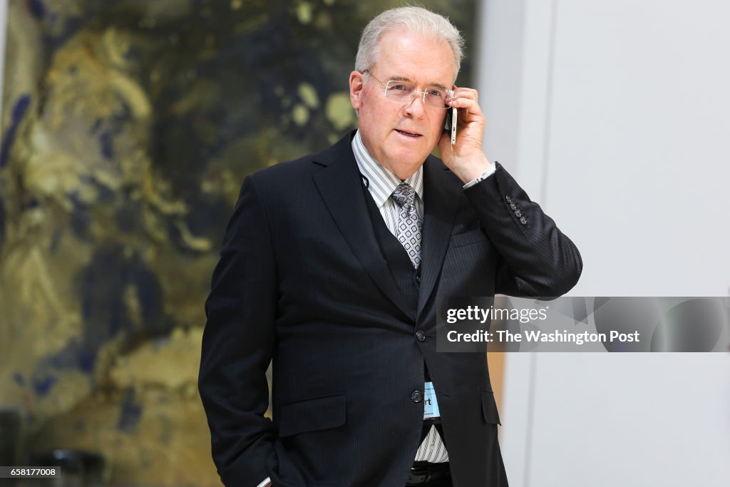 WASHINGTON, DC - MARCH 23: Billionaire Robert Mercer speaks on 