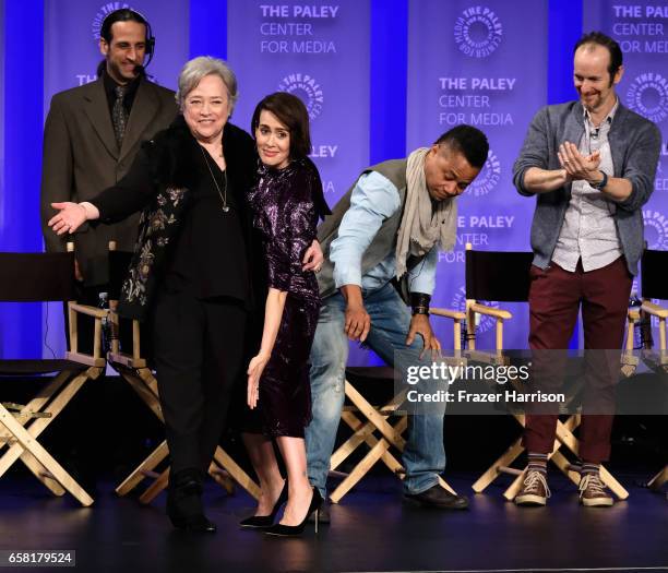 Actors Kathy Bates, Sarah Paulson, Cuba Gooding Jr. Denis O'Hare attend The Paley Center For Media's 34th Annual PaleyFest Los Angeles "American...