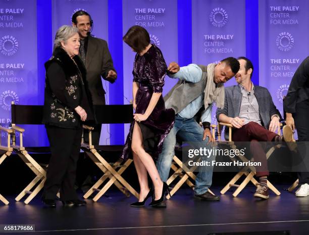 Actors Kathy Bates, Sarah Paulson, Cuba Gooding Jr. Denis O'Hare attend The Paley Center For Media's 34th Annual PaleyFest Los Angeles "American...