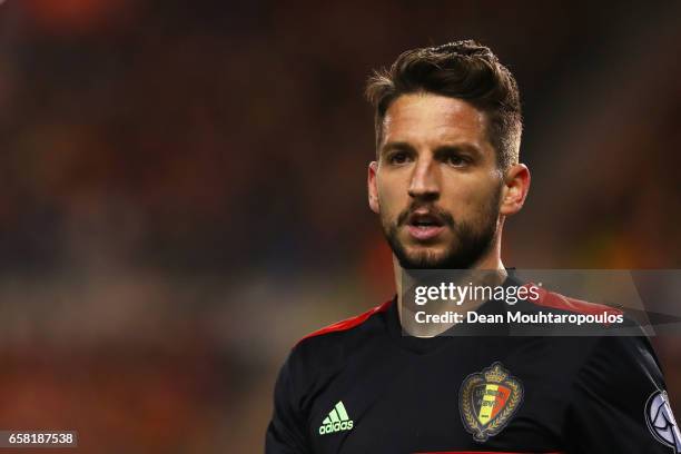 Dries Mertens of Belgium in action during the FIFA 2018 World Cup Group H Qualifier match between Belgium and Greece at Stade Roi Baudouis on March...