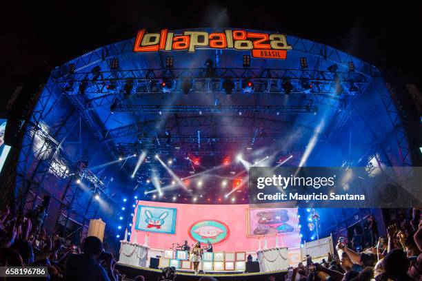 Melanie Martinez performs live on stage during day two of Lollapalooza Brazil at Autodromo de Interlagos on March 26, 2017 in Sao Paulo, Brazil.