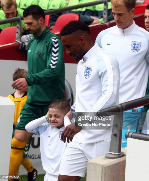 BradleyLowrey with England's Jermain Defoe during FIFA World Cup Qualfying - European - Group F match between England against Lithuania at Wembley...