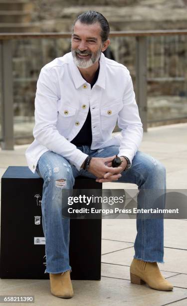 Antonio Banderas attends photocall during of the 20th Malaga Film Festival on March 25, 2017 in Malaga, Spain.