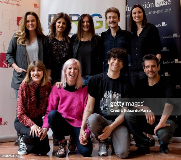 Actors Carmen Morales, Monica Cruz, Eva Santolaria, Victor Cavidjo, Dafne Fernandez, Angy Fernandez , Javier Calvo and Hugo Hortelano attends the...