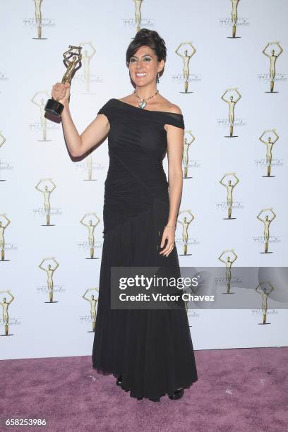 Veronica Jaspeado attends the press room during the Premios Tv y Novelas 2017 at Televisa San Angel on March 26, 2017 in Mexico City, Mexico.