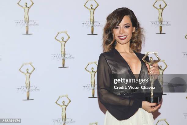 Raquel Rocha attends the press room during the Premios Tv y Novelas 2017 at Televisa San Angel on March 26, 2017 in Mexico City, Mexico.