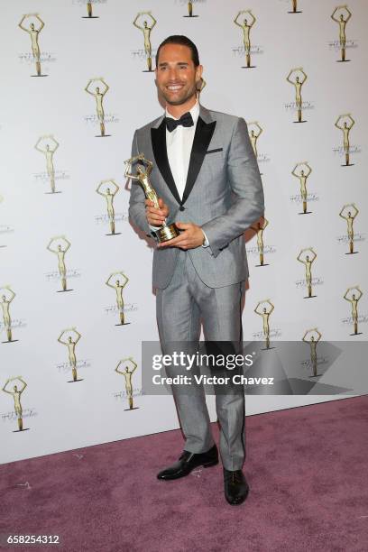 Sebastian Rulli attends the press room during the Premios Tv y Novelas 2017 at Televisa San Angel on March 26, 2017 in Mexico City, Mexico.