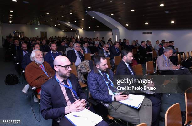 General view of the Italian Football Federation 'Anti-Racism seminar' at Stadio Olimpico on March 27, 2017 in Rome, Italy.