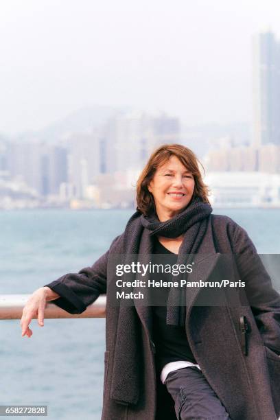 Singer Jane Birkin is photographed for Paris Match on March 4, 2017 in Hong Kong.