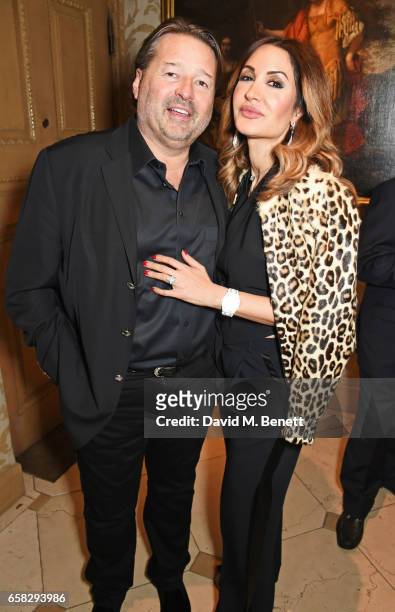 Bruce Ritchie and Shadi Ritchie attend Lisa Tchenguiz's party hosted by Fatima Maleki in Mayfair on March 24, 2017 in London, England.