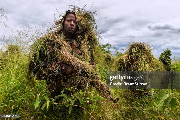 Rangers in Virunga National Park learned combat and survival skills from instructors commissioned by the European Union. May 2015.